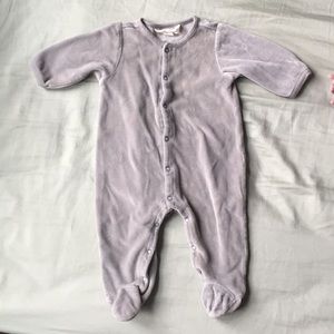 Unisex velour infant onesie